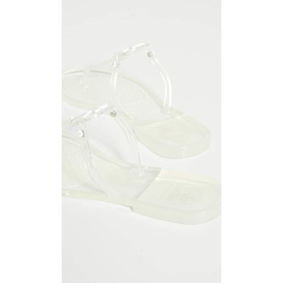 Tory Burch Women's Mini Miller Thong Flip Flops Clear jelly 10 - Picture 4 of 6